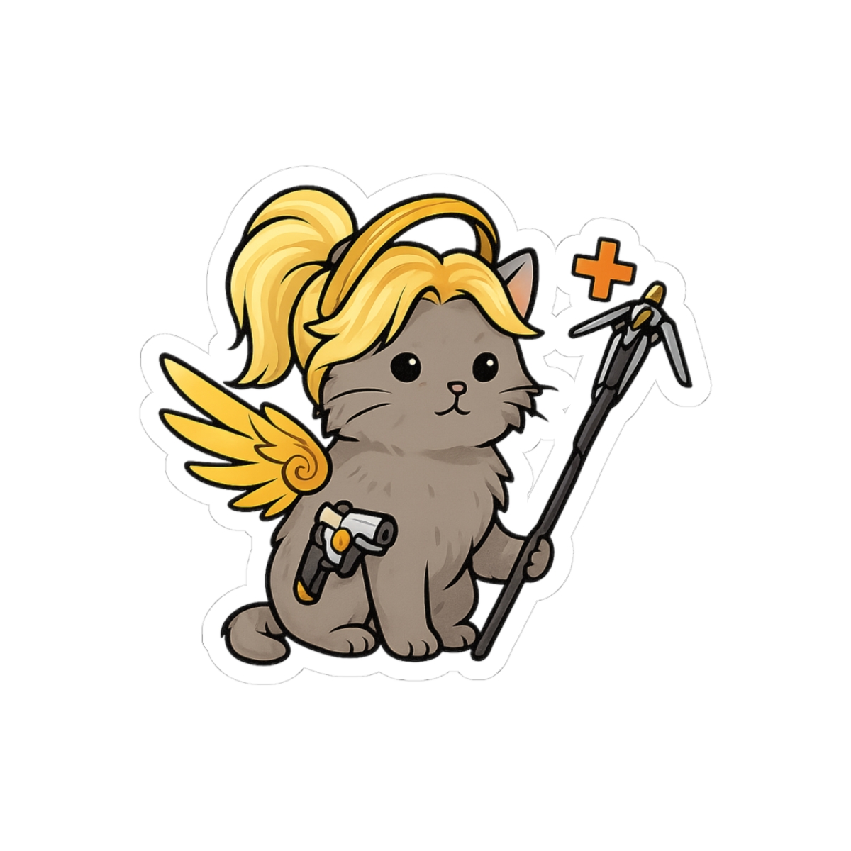 Mercy Cat Adorable Sticker - Official stickers merchandise