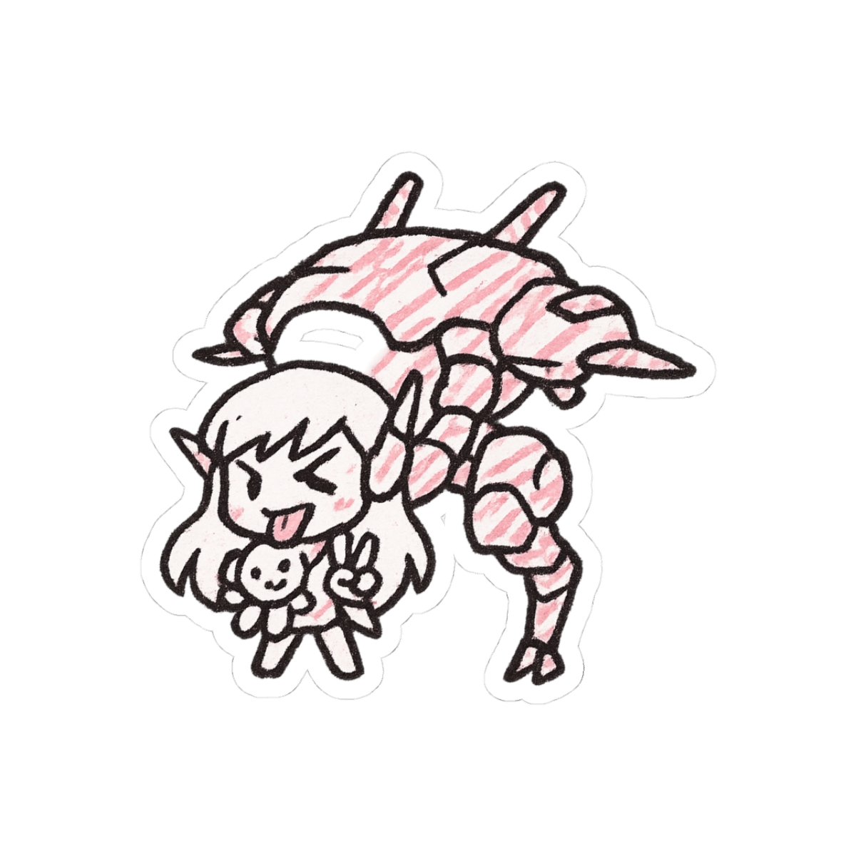 D.Va MSPaintWatch Retro Gaming Sticker - Official stickers merchandise