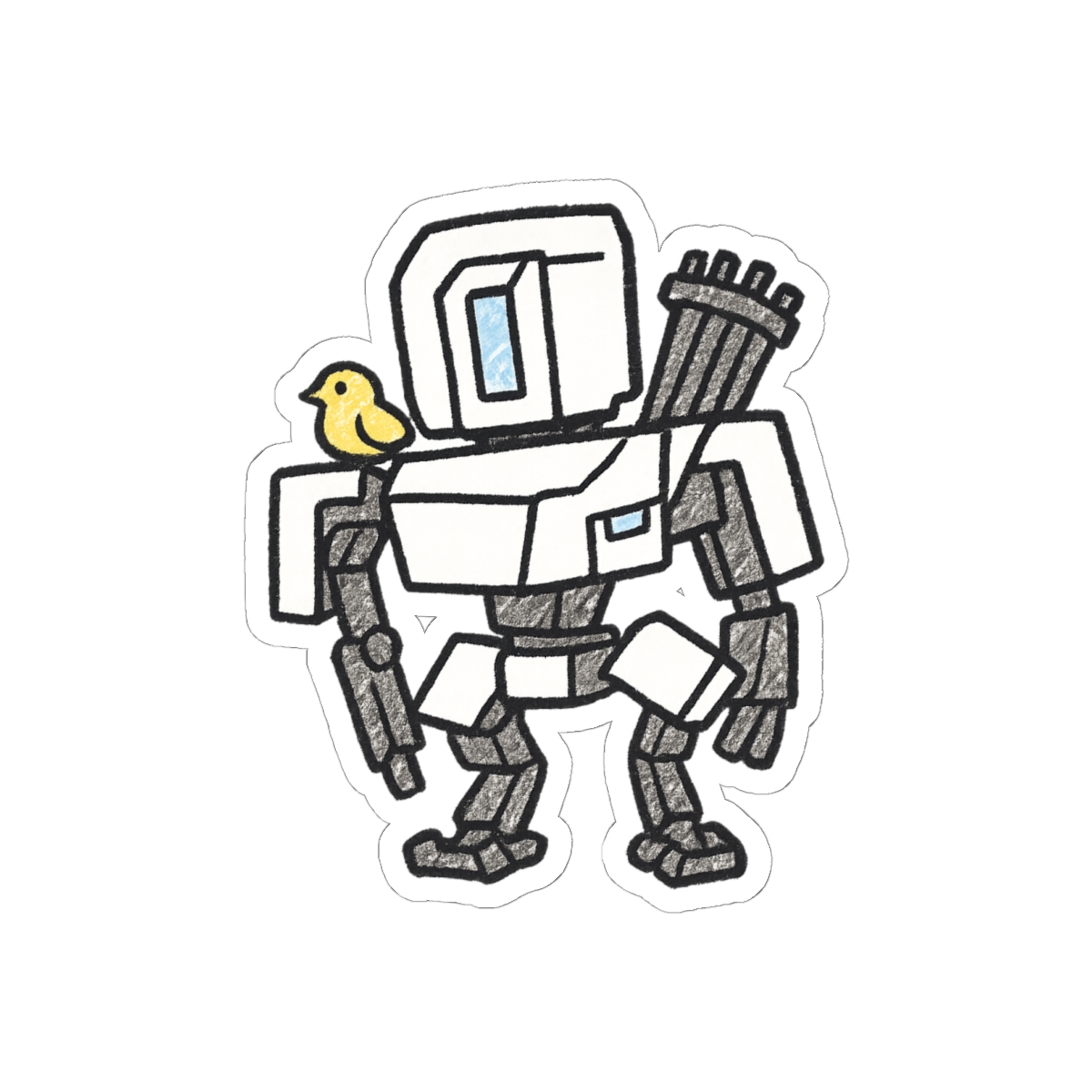Bastion MS Paint Watch Sticker | Chunky Pixel Art Decal