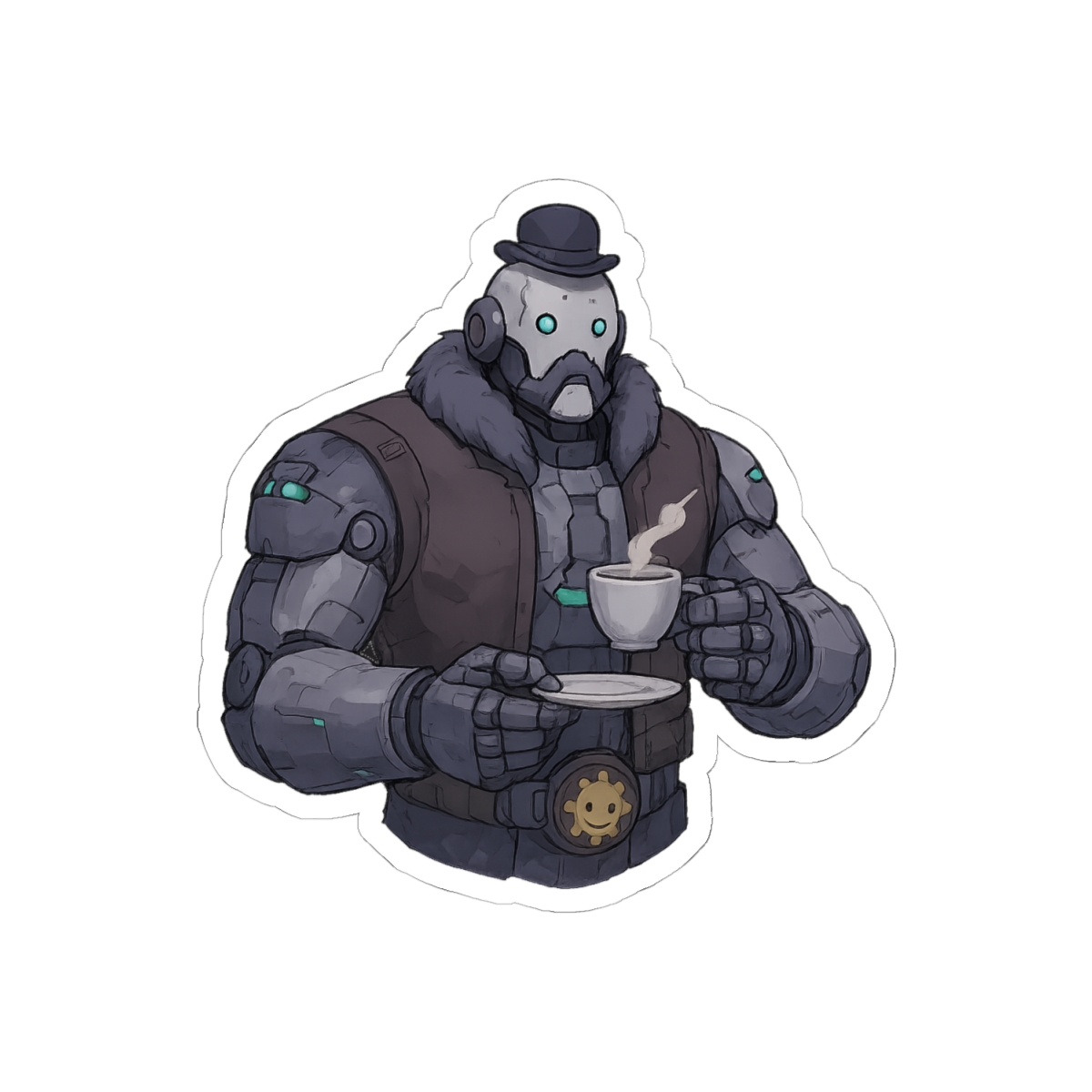 Big Omnic Butler Sticker | Cute Overwatch Vinyl Decal - alternate angle 1, merchandise