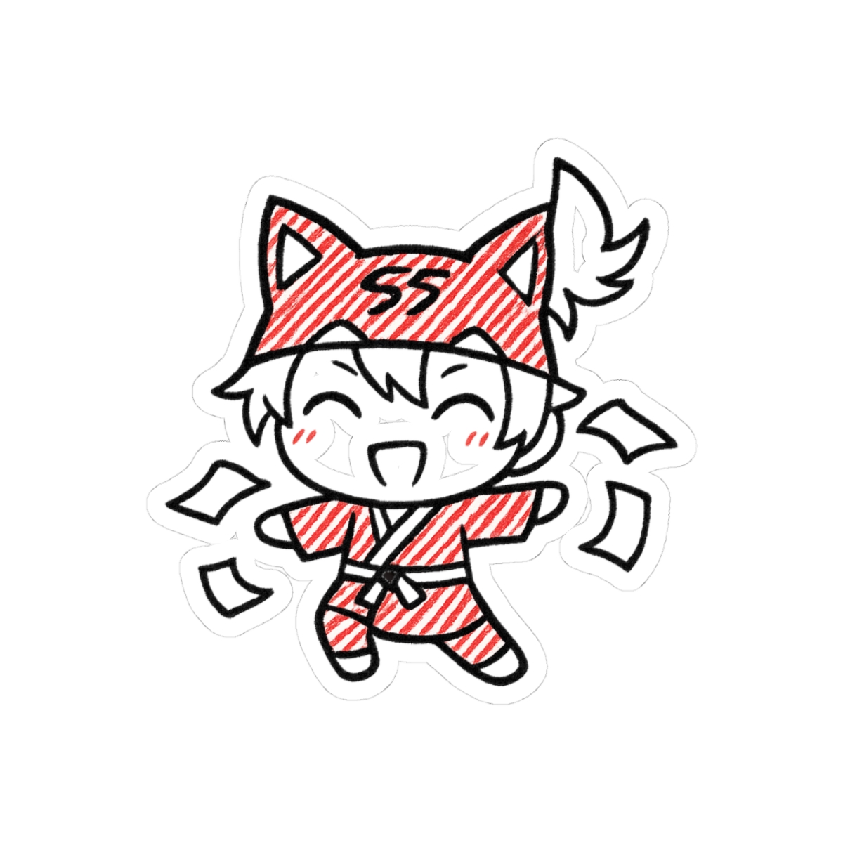 Kiriko MSPaintWatch Pixel Overwatch Sticker - Official stickers merchandise
