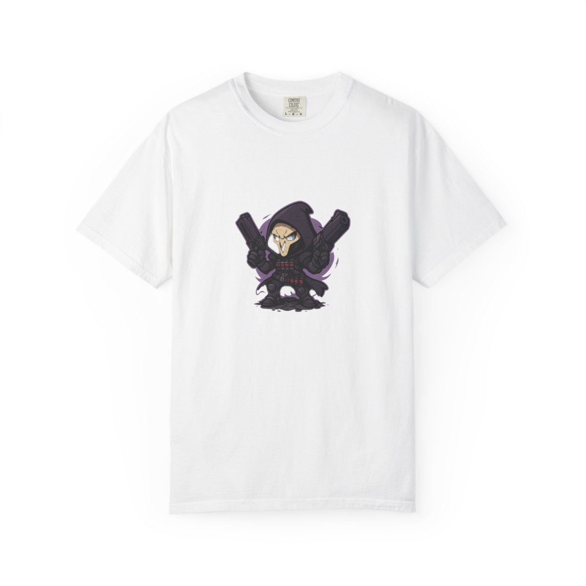 Cartoon Hooded Skull Mask Gunslinger T-Shirt - Official t-shirts merchandise