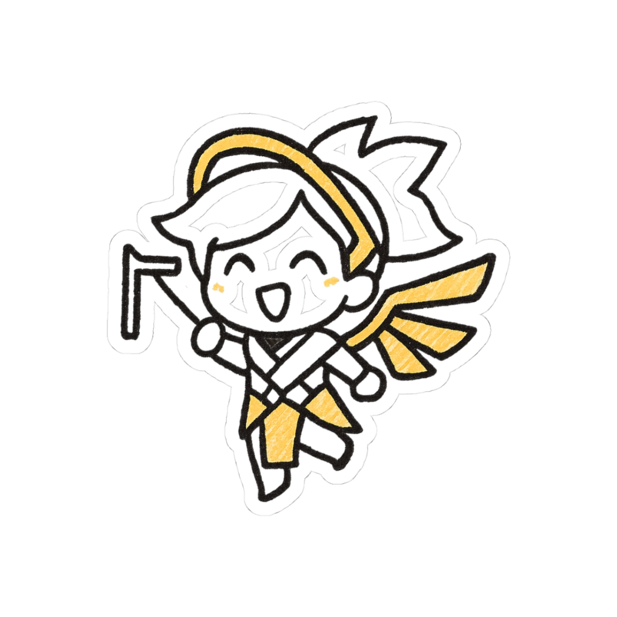 Mercy MSPaintWatch Overwatch Retro Sticker - Official stickers merchandise