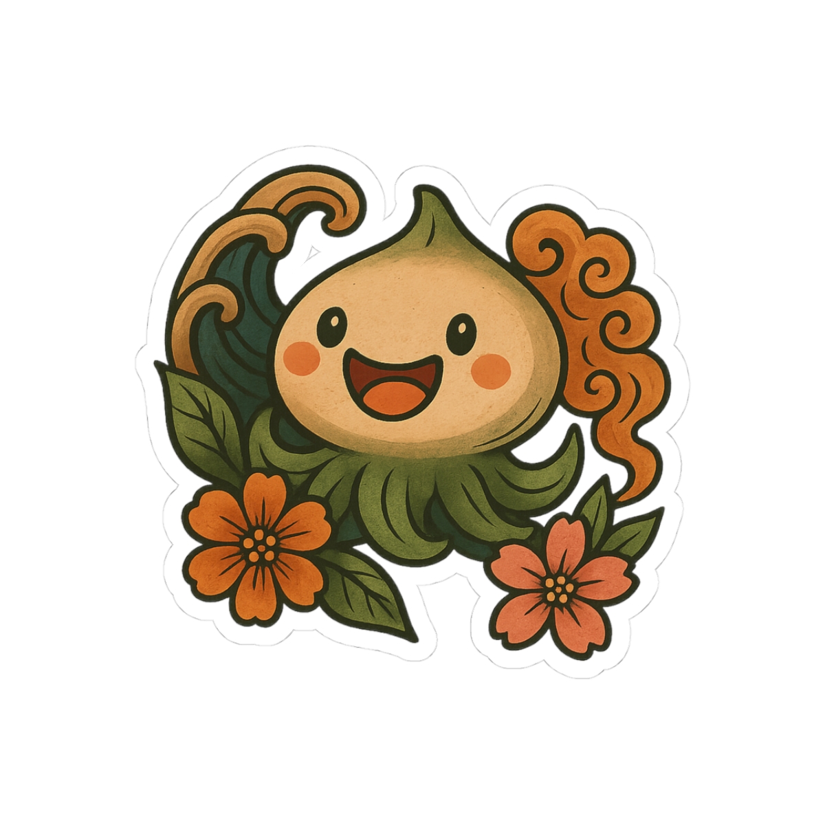 Japanese Tattoo Style Pachimari Splatoon Sticker - Official stickers merchandise