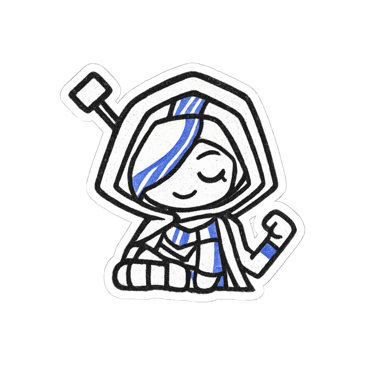 Ana MS Paint Overwatch Sticker | Funny Retro Decal - alternate angle 1, merchandise