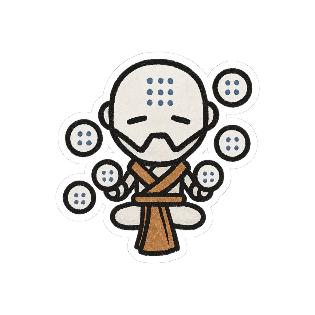Zenyatta MSPaintWatch Retro Pixel Overwatch Sticker - Official stickers merchandise