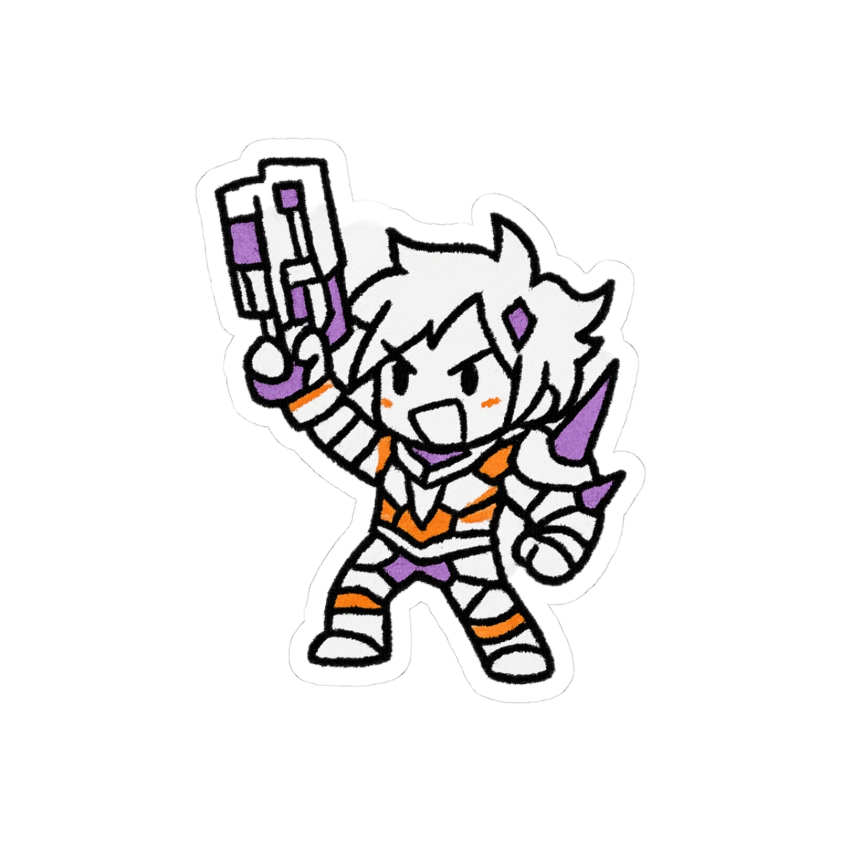 Hazard MS Paint Watch Retro Pixel Sticker - Official stickers merchandise