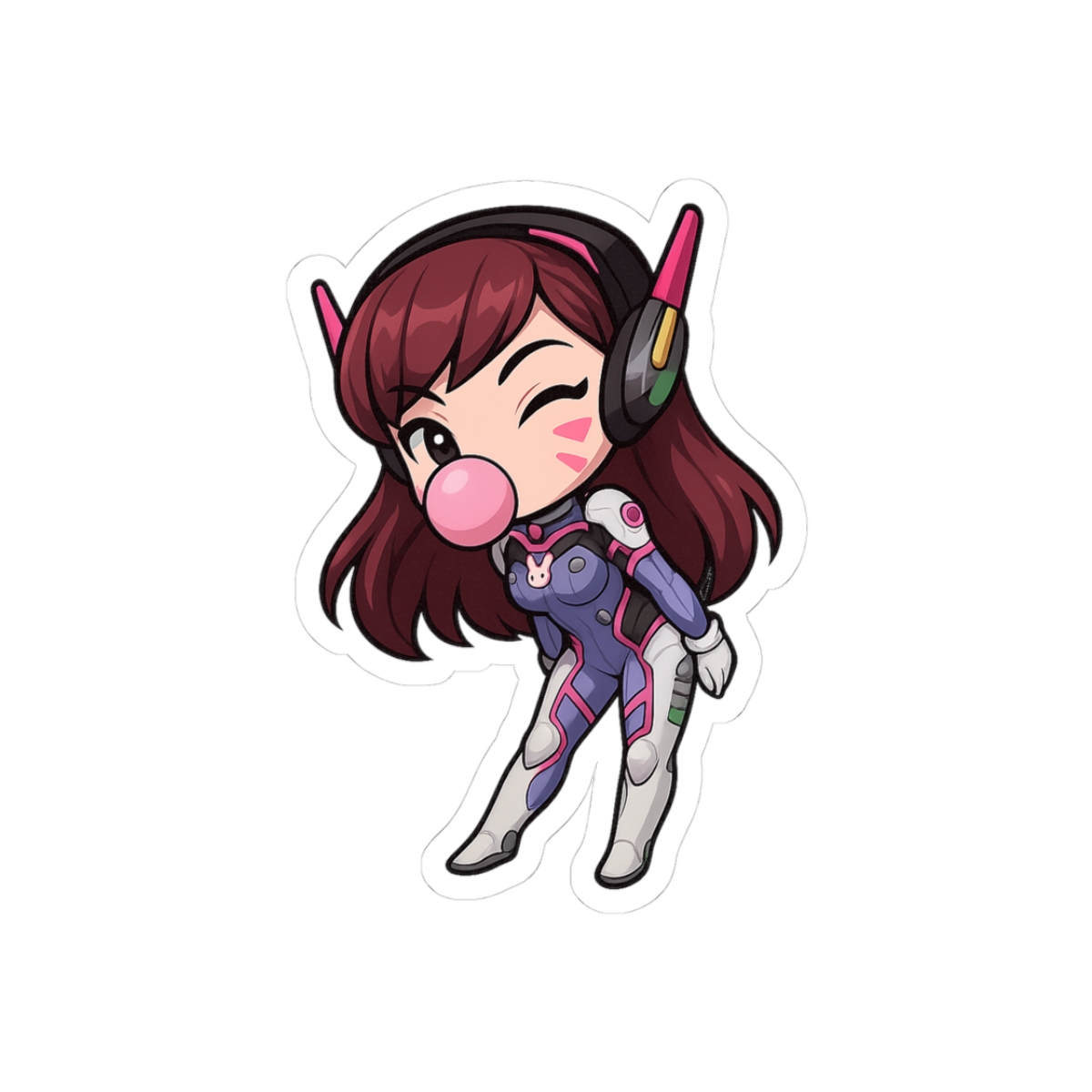 Cute D.Va Overwatch Adorable Sticker - Official stickers merchandise