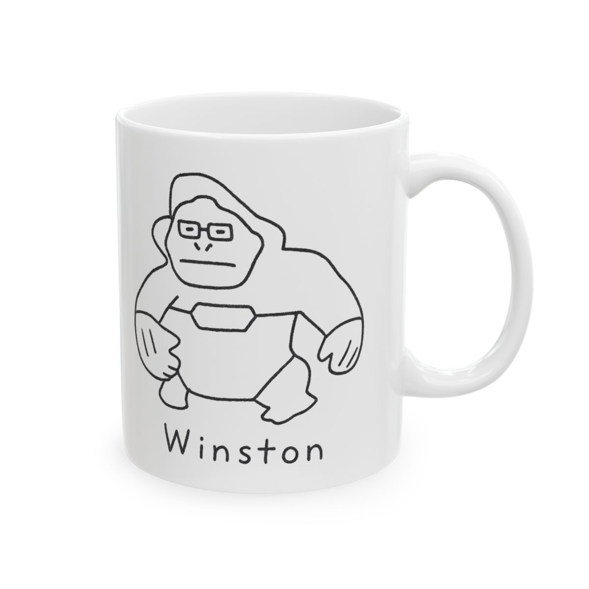 Winston Portrait Primate Hero | Overwatch Mug, Gamer Coffee Cup, Fan Gift - Official mugs merchandise