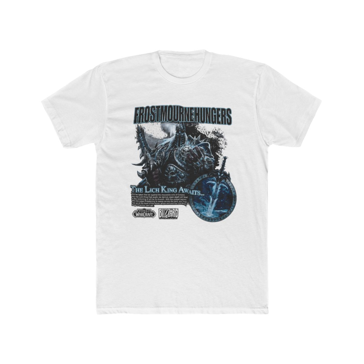 World of Warcraft Frostmourne Hungers Black Overwatch T-Shirt - Official t-shirts merchandise